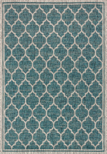 Trebol Moroccan Trellis Textured Weave Indoor/outdoor Area Rug